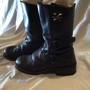 Motorcycle riding leather boots, GUC, size 8.5